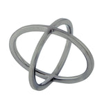 925 Sterling Silver Criss Cross Design Band Ring For Gift