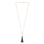 18k Gold Chain Diamond Beads Tassel Opera Necklace For Gift