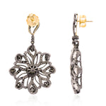 Diamond 18kt Gold 925 Sterling Silver Designer Dangle Earrings Jewelry