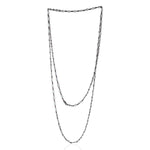 Marquise Moonstone Silver Link Chain Rope Necklace For Women