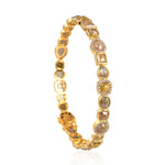 18k Yellow Gold Pave Diamond Bracelet Women's Jewelry