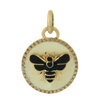 Honeybee Enamale 18k Solid Gold Pendant For Gift