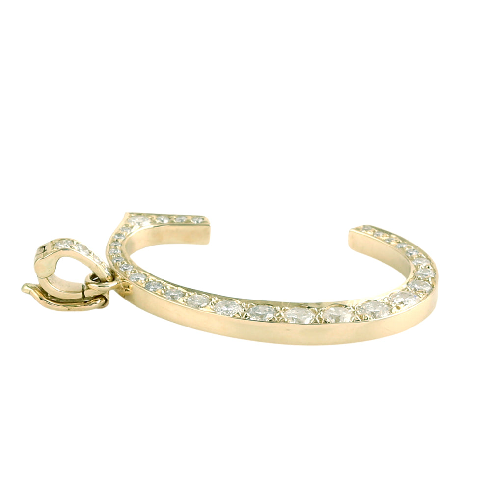 Natural Diamond “C” Initial Pendant in 14K Yellow Gold