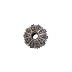 Pave Diamond Bead Ball Spacer Finding 925 Silver Jewelry