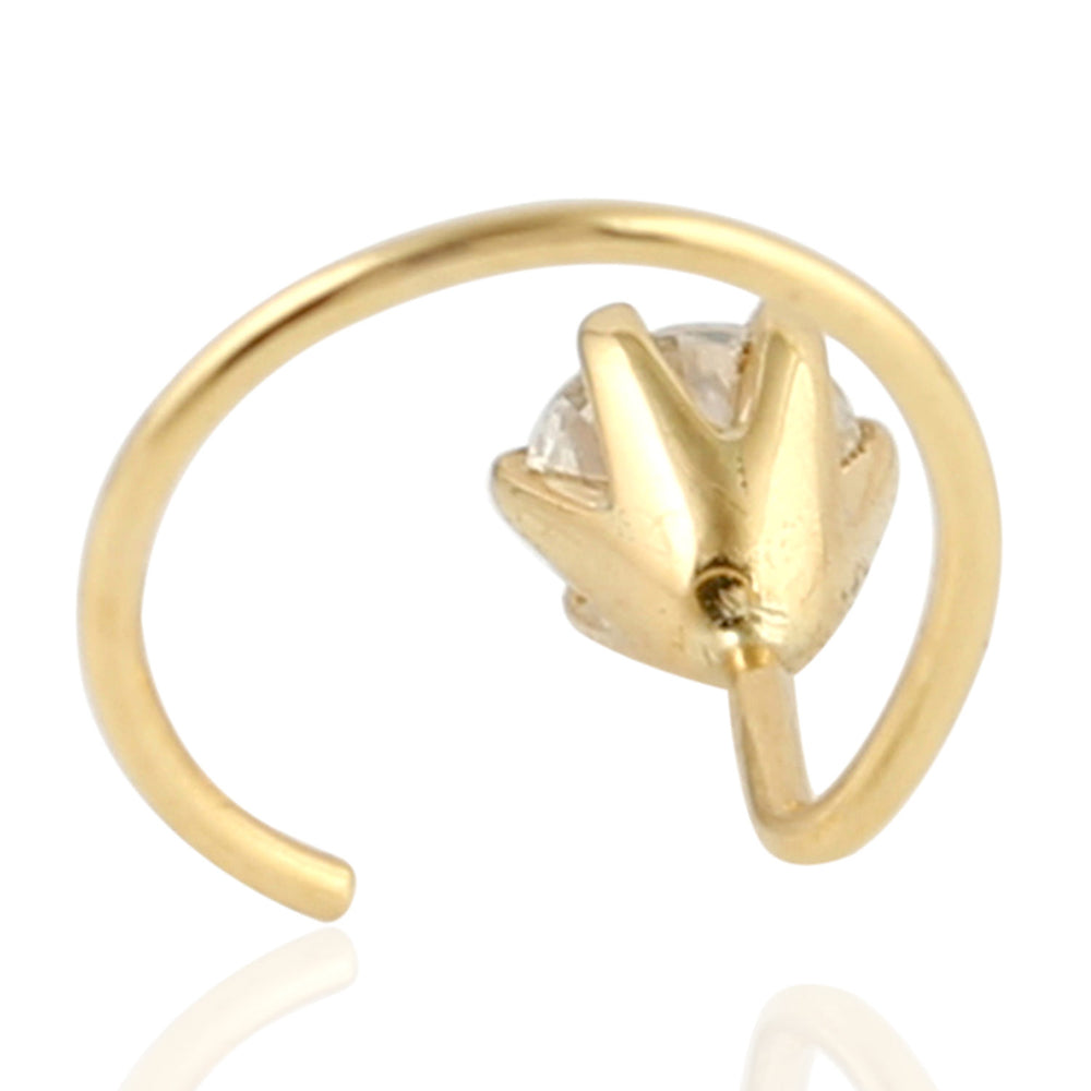 18K Yellow Gold Prong Cut Diamond Designer Charm Finding