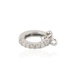 Natural Pave Diamond 18k White Gold Finding Ring Jewelry Making Accessory