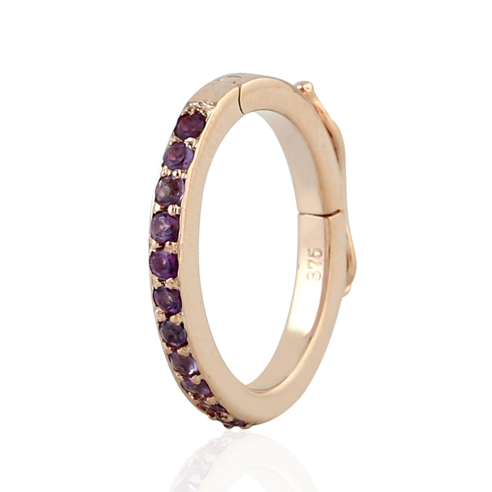 9K Rose Gold Pave Amethyst Gemstone Lock Finding – Jewelry Making Gift