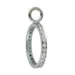 Natural Micro Pave Diamond Ring Findings In Sterling Silver