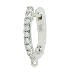 18k White Gold Pave Diamond Ring Finding Accessories