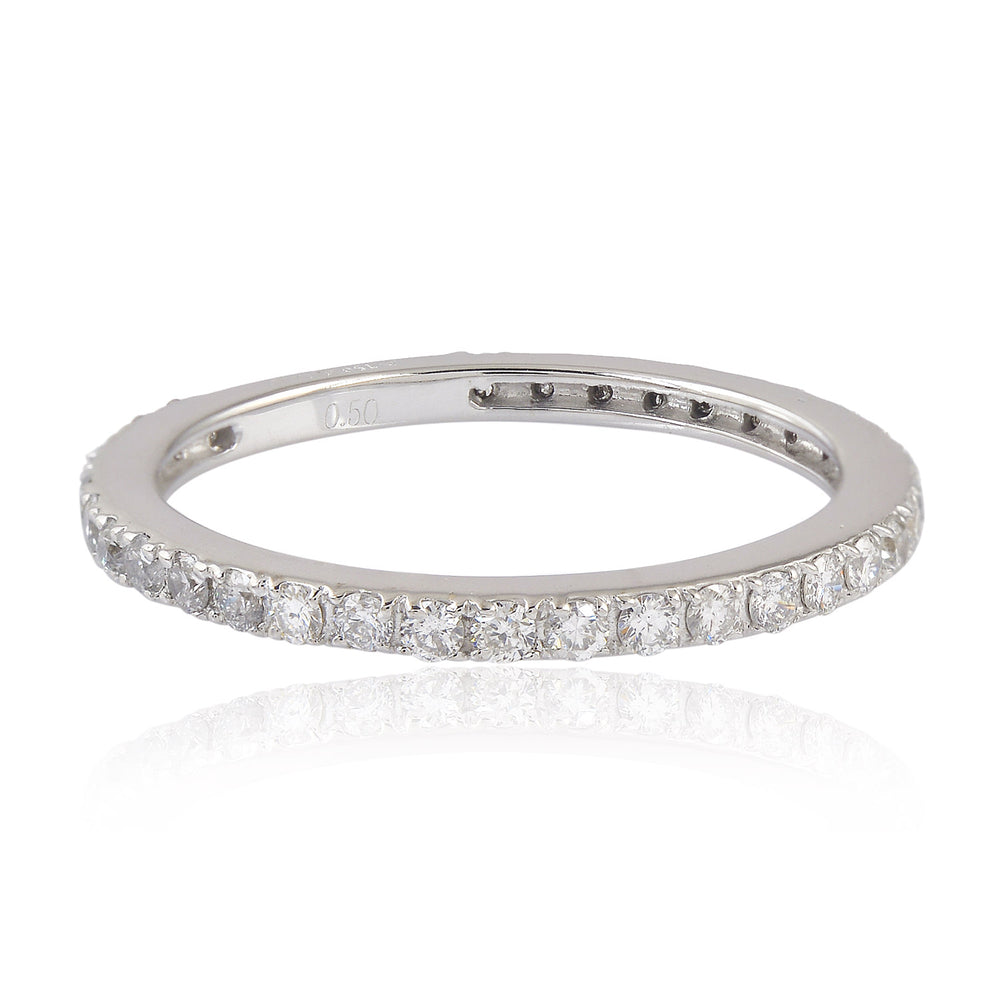 Classic Diamond Eternity Wedding Band in 18K White Gold