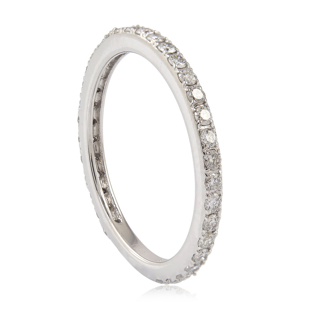 Classic Diamond Eternity Wedding Band in 18K White Gold