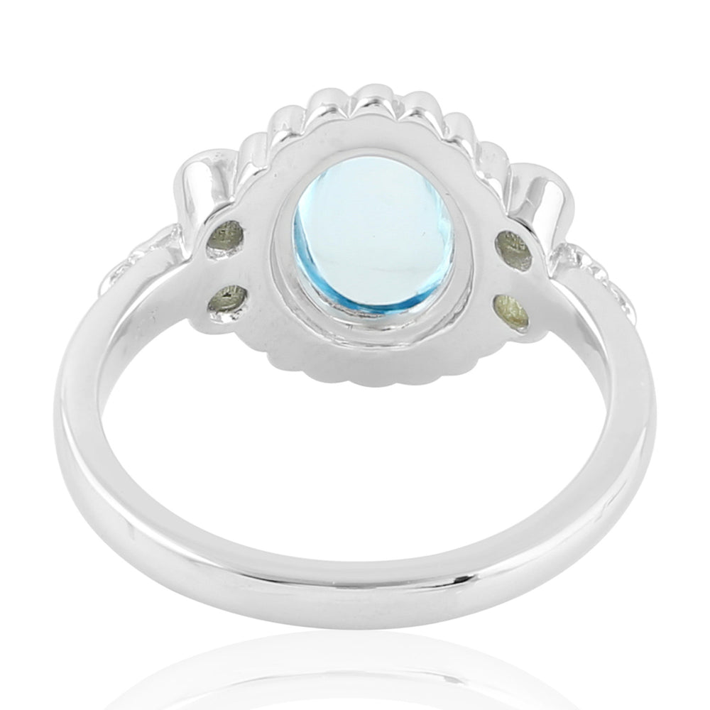 Topaz Peridot Handmade Silver Designer Ring For Her