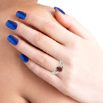 Natural Citrine Garnet Handmade Designer Silver Ring For Her