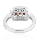 Pave Garnet Topaz Designer Handmade Silver Ring For Her