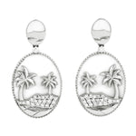 Natural Pave Diamond Beach Vacation Ear Jewelry In 18k White Gold