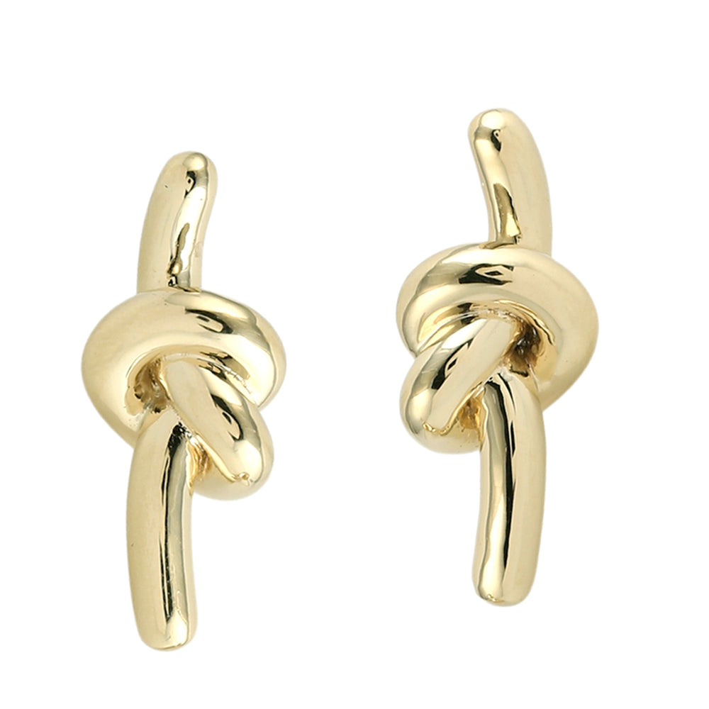 14k yellow gold knot earrings
