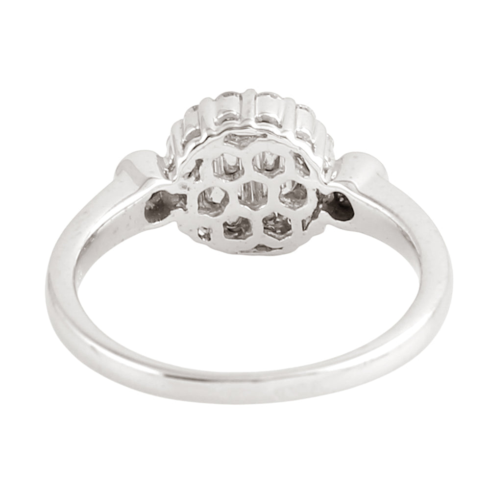 Baguette Cut Diamond Designer Band Ring In 18K White Gold