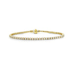 Solid 14k Yellow Gold Diamond Bracelet Jewelry For Gift