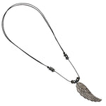 Angel Wing Style Diamond Pearl Sterling Silver Fashion Macrame Necklace