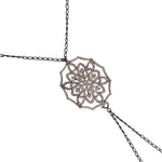 Designer pave Diamond Designer Necklace In Silver