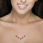 Beautiful Diamond Designer Pendant Princess Necklace In 18k Gold