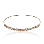 Handmade Solid 18k Rose Gold Baguette Diamond Choker Necklace Jewelry Gift