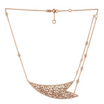 Baguette 3.1ct Diamond 18K Gold Designer Princess Chain Choker Necklace Womens Jewelry