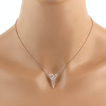 Baguette Diamond Designer Pendant Solid 18k Rose Gold Necklace For Women Gift