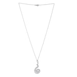 Natural Diamond Pendant 18k White Gold Chain Choker Necklace Fashion Jewelry