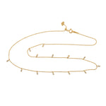 Natural Diamond By The Yard Necklace In 18k Yellow Gold Dot Bead Chain On Sale