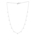 Pave Diamond By The Yard Necklace Dainty Jewelry In 18k White Gold