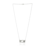 Natural Diamond Designer Pendant Choker Necklace In 18k White Gold Jewelry