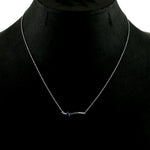 Natural Sapphire Choker Necklace 18K White Gold Diamond Jewelry