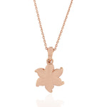 Natural Diamond Daisy Locket In 18K Rose Gold Chain Necklace Jewelry