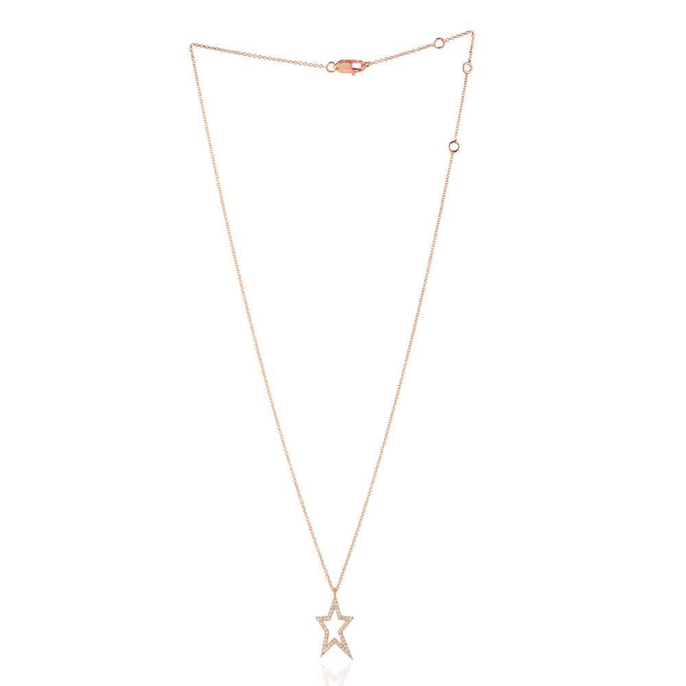 Natural Diamond Choker Necklace 14k Rose Gold Jewelry