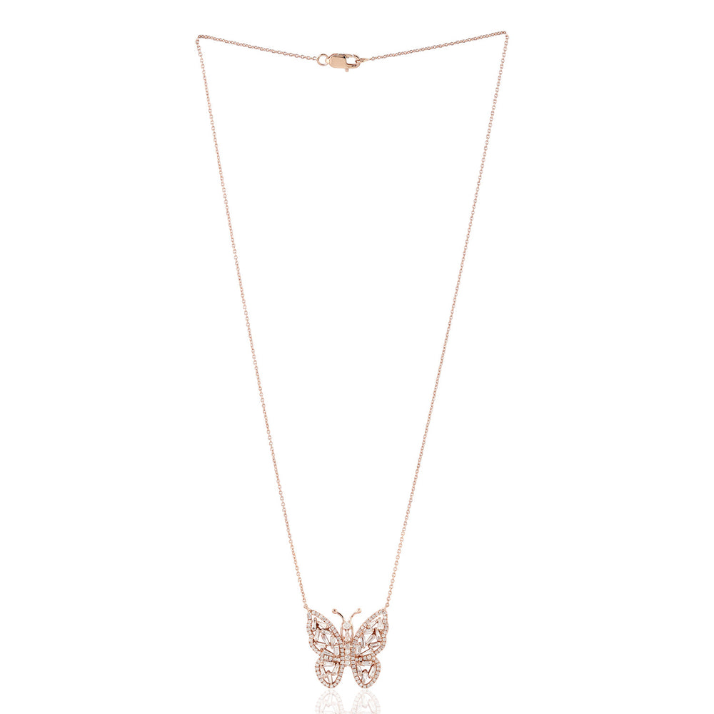 Natural Diamond Choker Necklace 18k Rose Gold Jewelry