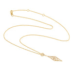 18k Yellow Gold Baguette Diamond Chain Necklace Pendant Jewelry