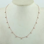 Natural Diamond Diamond By The Yard Necklace 18k Rose Gold Jewelry