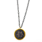 Diamond OM & Star Design Chain Necklace 14k Gold Sterling Silver