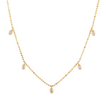 Natural Diamond By The Yard Necklace In 18k Yellow Gold Gift