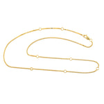 Solid 14k Yellow Gold Adjustable Box Chain For Her