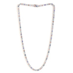 Topaz Tourmaline Multiple Stone Matinee Necklace In 14k White Gold Gift