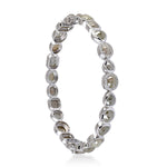 18k White Gold Bezel Set Diamond Handmade Bracelet