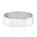 Multicolor Pave Sapphire Wide Bangle Wedding gift In 925 Sterling Silver