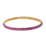 Micro Pave Ruby 18k Yellow Gold Sterling Silver For Women Gift
