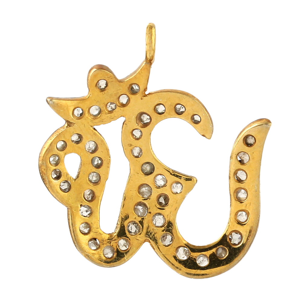 Diamond 14kt Gold 925 Sterling Silver Om Pendant Religious Jewelry Gift