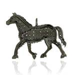 Horse Design Pendant 0.84ct Natural Diamond 925 Sterling Silver Fashion Jewelry