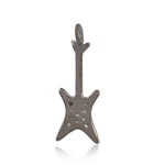 Diamond Guitar Design Charm Pendant 925 Sterling Silver Jewelry Gift