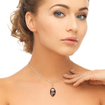 Diamond Geode Designer Charm Pendant In 18k Rose Gold