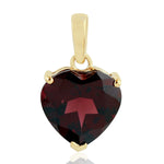 Natural Rhodolite Charm Pendant 14k Yellow Gold Jewelry Gift